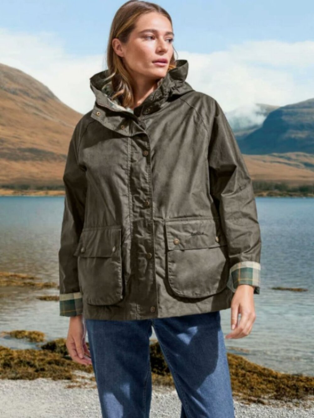 Rustic ~ Barbour Hollies Waxed Jacket w/ Hood MSRP$465 ~ British Elegance